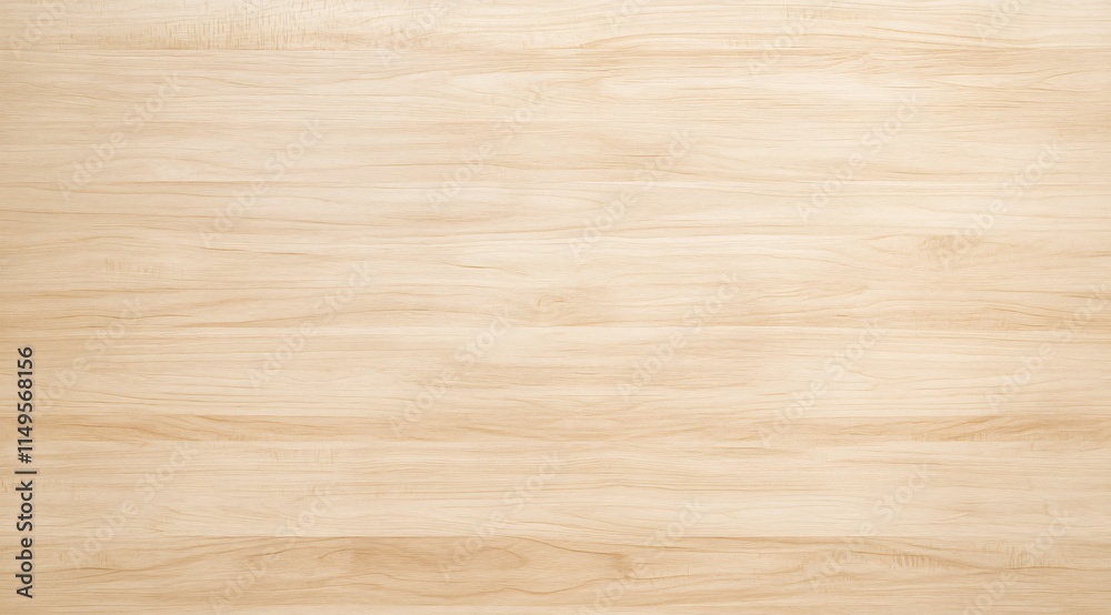 Naklejka premium Light Beige Wooden Texture Background, Seamless Wood Grain Pattern