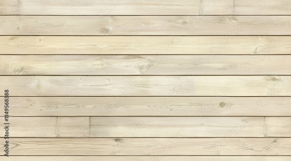Fototapeta premium Light Beige Horizontal Wood Plank Texture Background