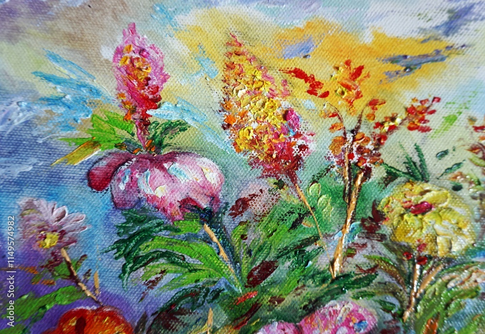 Εκτύπωση καμβά hand painted impressionism masterpieces painter painting oil color pollen botani