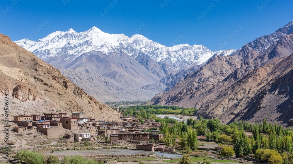 Picturesque Mountain Village Surrounded by Nature Picturesque Mountain Village Surrounded by Nature