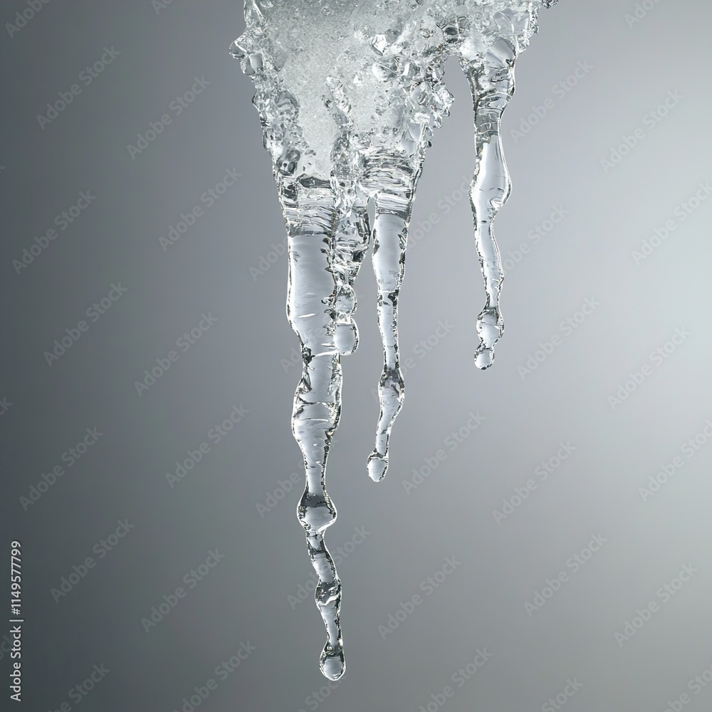 Melting Icicle: Winter's Frozen Beauty Melting Icicle: Winter's Frozen Beauty