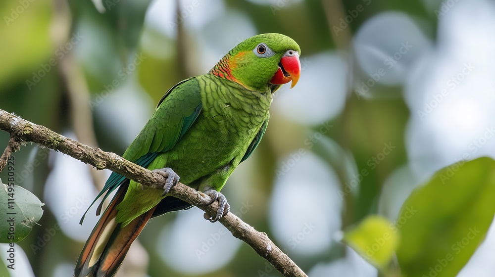 Stunning Anime-Style Red-Billed Green Parrot on a White Transparent Background, Embracing the Fantasy and Vibrant Colors of Japanese Animation. Stunning Anime-Style Red-Billed Green Parrot on a White Transparent Background, Embracing the Fantasy and Vibrant Colors of Japanese Animation.