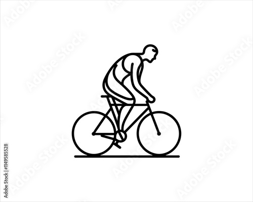 silhouette of a cyclist