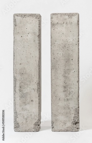 Abstract Grey Concrete Pillars, Modern Architectural Design Elements