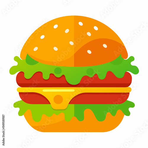 hamburger isolated on white