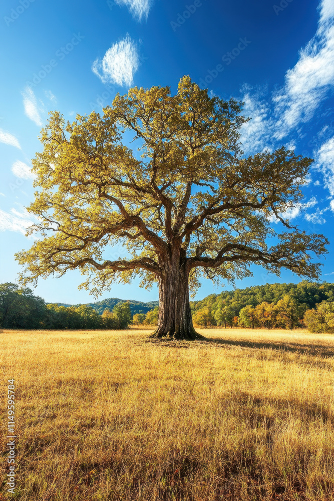 Tree standing, A solitary majestic oak tree stands gracefully in a golden meadow, capturing the essence of nature's beauty in this stunning landscape image. Tree standing, A solitary majestic oak tree stands gracefully in a golden meadow, capturing the essence of nature's beauty in this stunning landscape image.