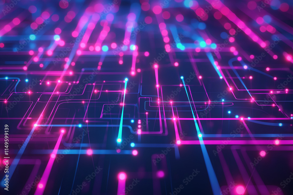 Technology and engineering background. Abstract technological network with glowing nodes and lines. Modern and complex background. Concept of future digital technology, glow of energy. Glow of energy Technology and engineering background. Abstract technological network with glowing nodes and lines. Modern and complex background. Concept of future digital technology, glow of energy. Glow of energy