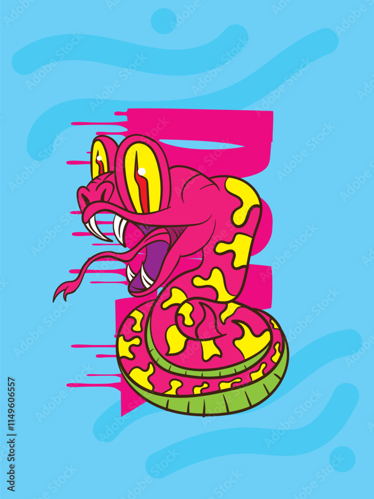Naklejka premium snake vector illustration for chinese new year zodiac symbol, logo, sign
