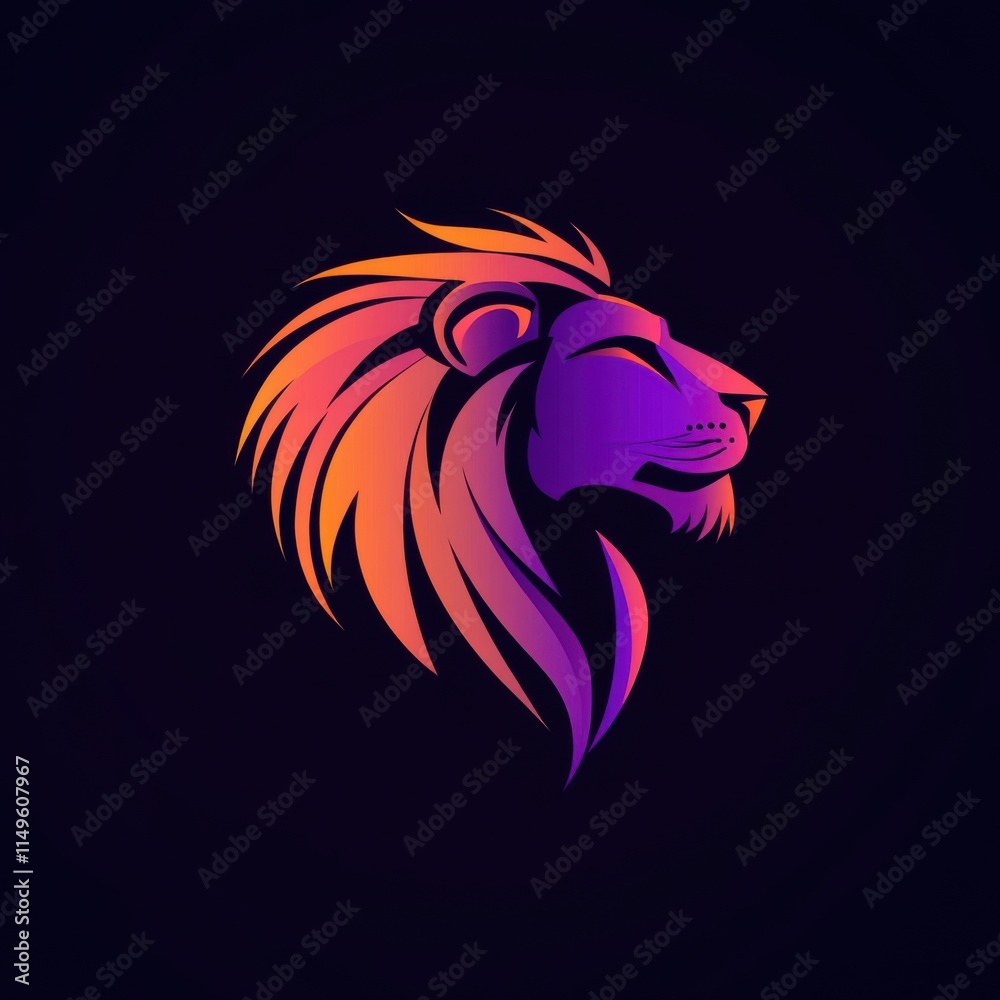 Fototapeta premium cool animal logo on dark background