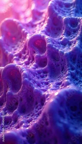 Purple abstract water bubble pattern with intricate details and shapes, fluid, intricate, dynamic