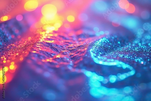 shimmering rainbow colors on an abstract background in a holographic foil texture, sparkling, foil, colors