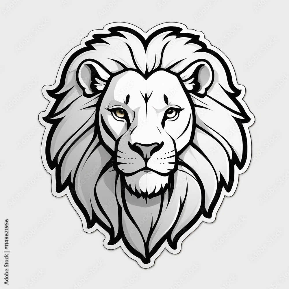 Obraz premium A lion head with mane