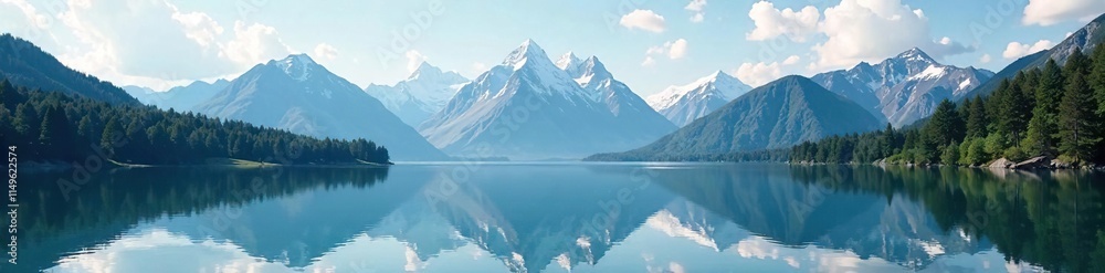 majestic mountains reflected in the still surface of a mountain lake, calm, peacefulness, mountains majestic mountains reflected in the still surface of a mountain lake, calm, peacefulness, mountains