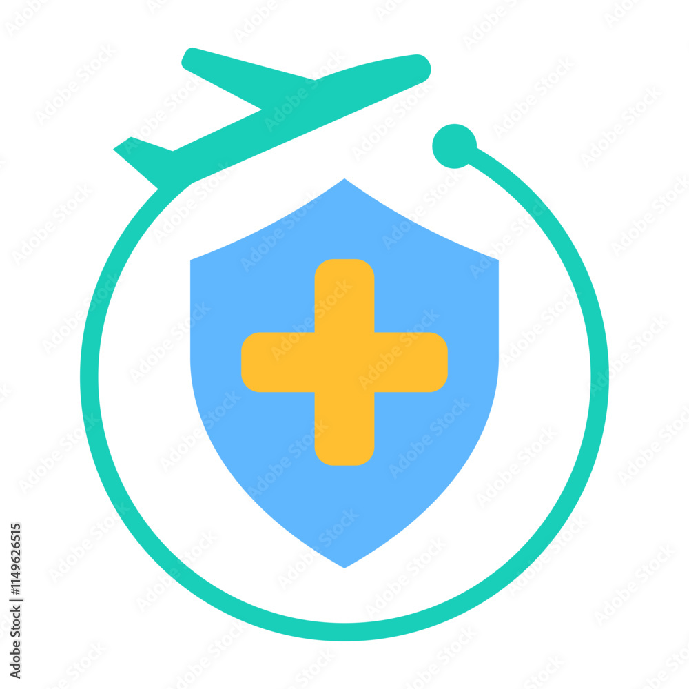 Obraz premium Travel Health Coverage Icon