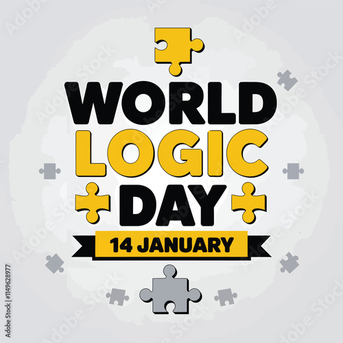 world logic day concept, banner, poster