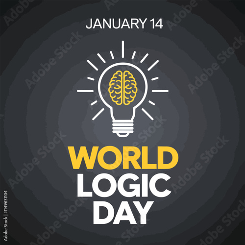 world logic day concept, banner, poster