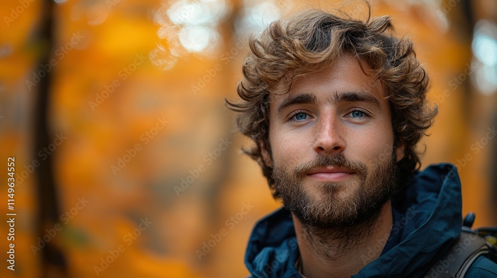 Portrait of a Handsome Man in Autumn Portrait of a Handsome Man in Autumn