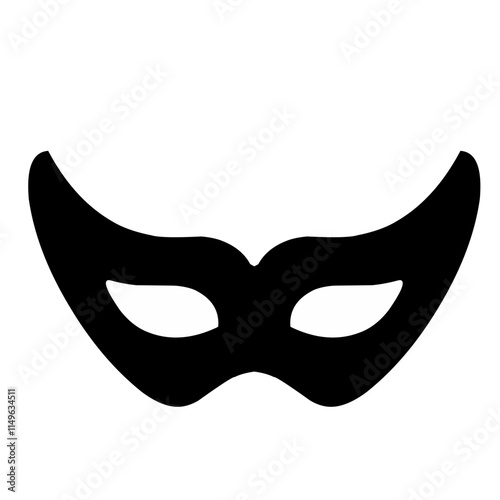 Carnival  mask black silhouette 