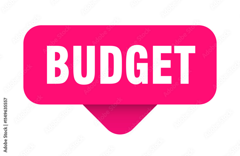 BUDGET button, banner, label, sign BUDGET button, banner, label, sign