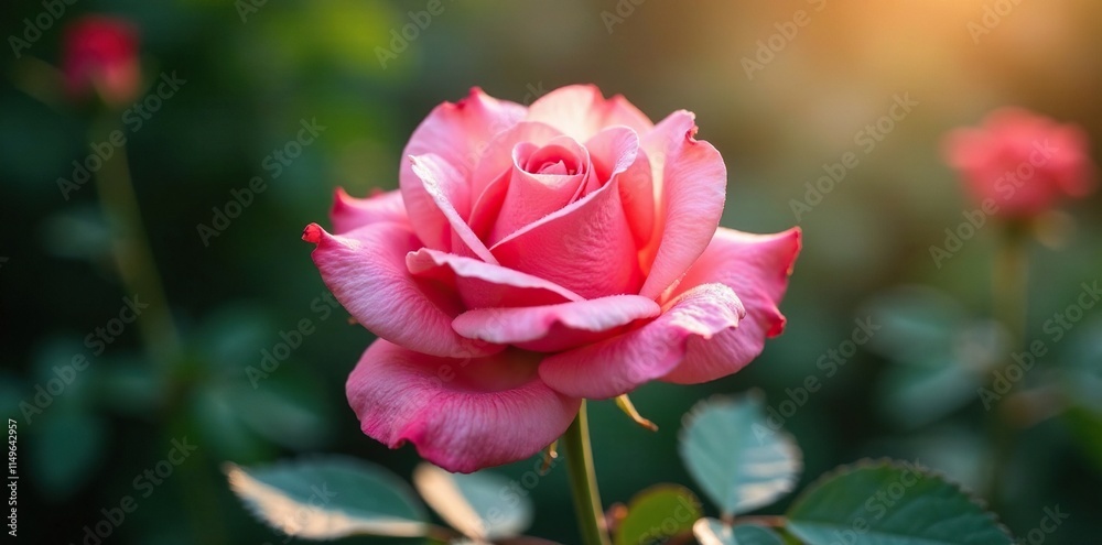 Soft pink rose petals unfolding in morning dew, light, bloom Soft pink rose petals unfolding in morning dew, light, bloom