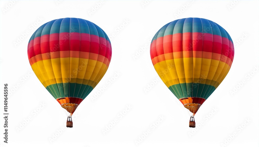 Fototapeta premium Soaring Dreams: Vibrant Hot-Air Balloon PNG for Creative Projects