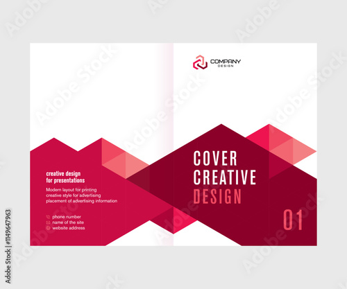 Abstract cover design for the annual report, catalog, booklet, template for presentations and conferences