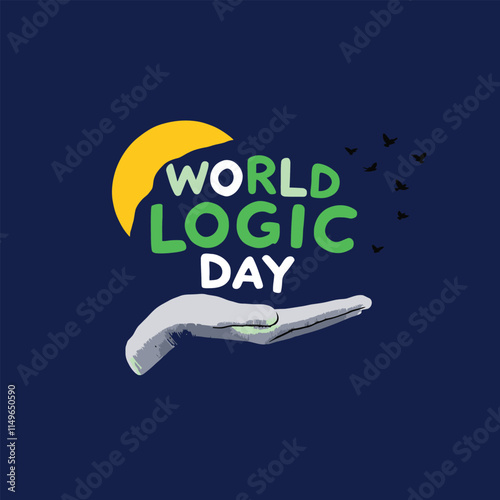world logic day concept, banner, poster