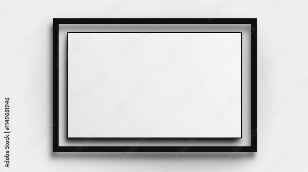 Minimalist design featuring a thin black border surrounding a spacious empty white center, perfect for text or graphic placement. Minimalist design featuring a thin black border surrounding a spacious empty white center, perfect for text or graphic placement.