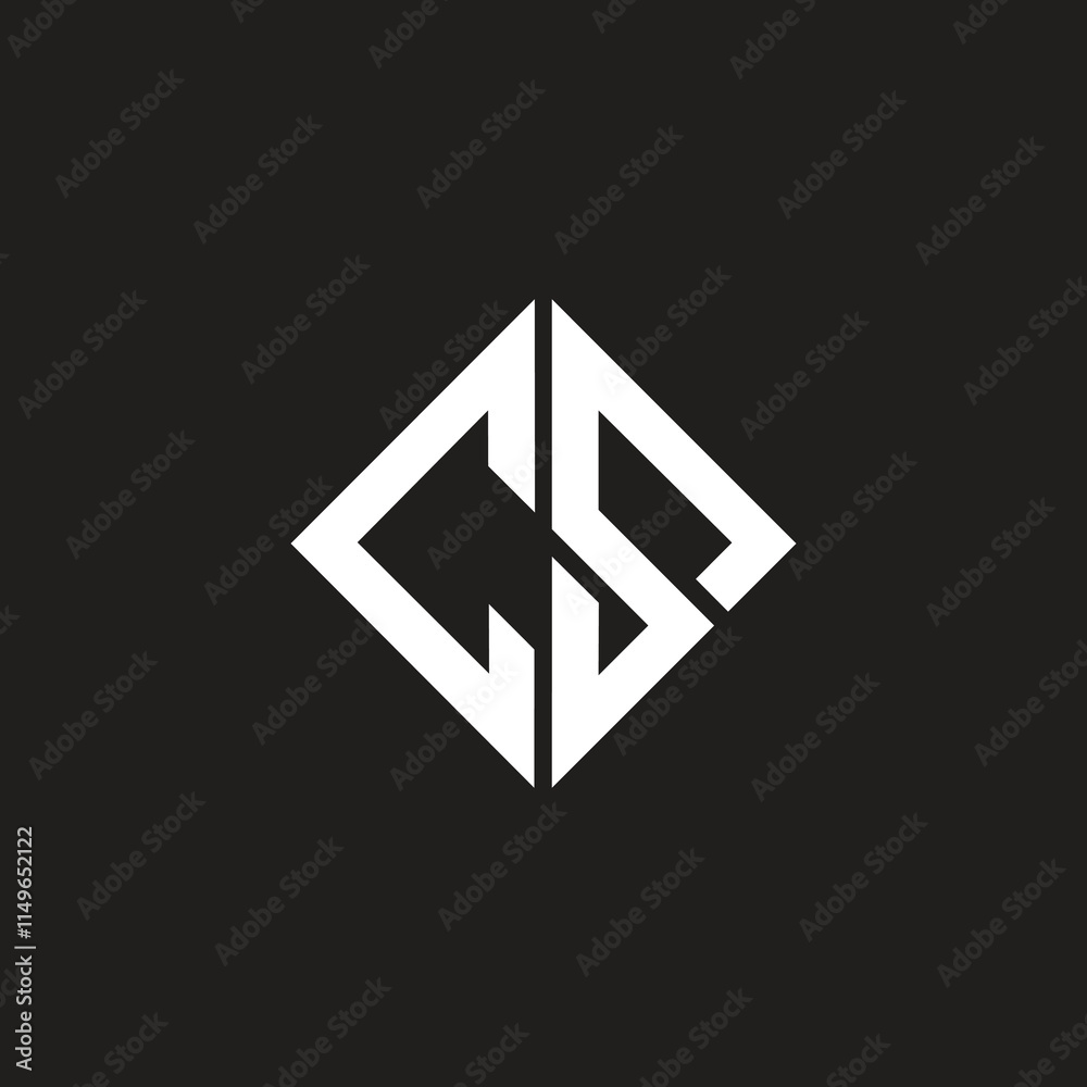 Letter CS or SC logo initial unique and stylish logo design concept, vector art icon monogram and white color on black background. Letter CS or SC logo initial unique and stylish logo design concept, vector art icon monogram and white color on black background.