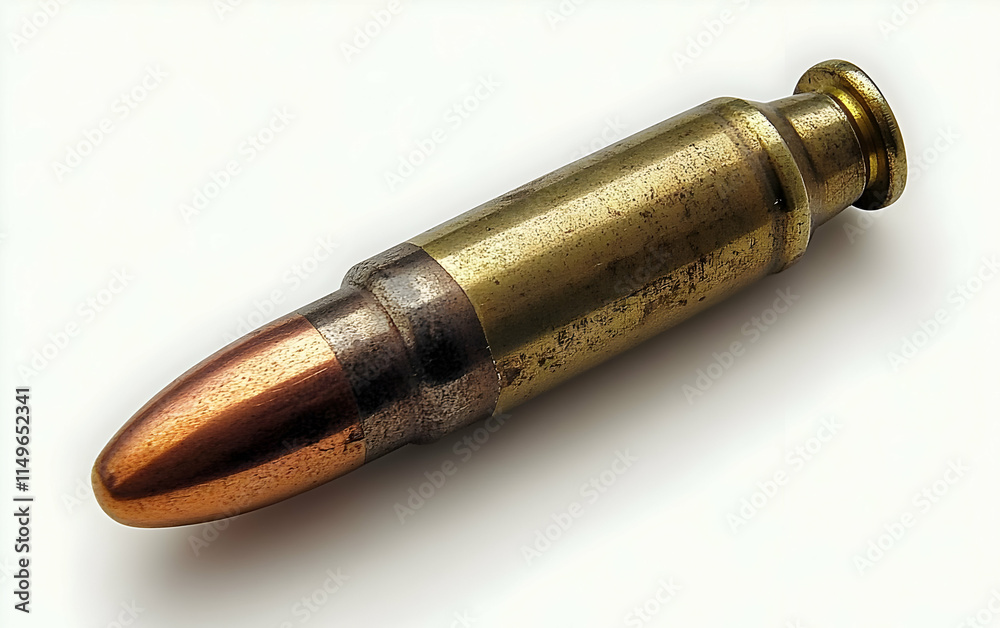 A close-up of a bullet, showcasing its metallic casing and pointed tip. A close-up of a bullet, showcasing its metallic casing and pointed tip.