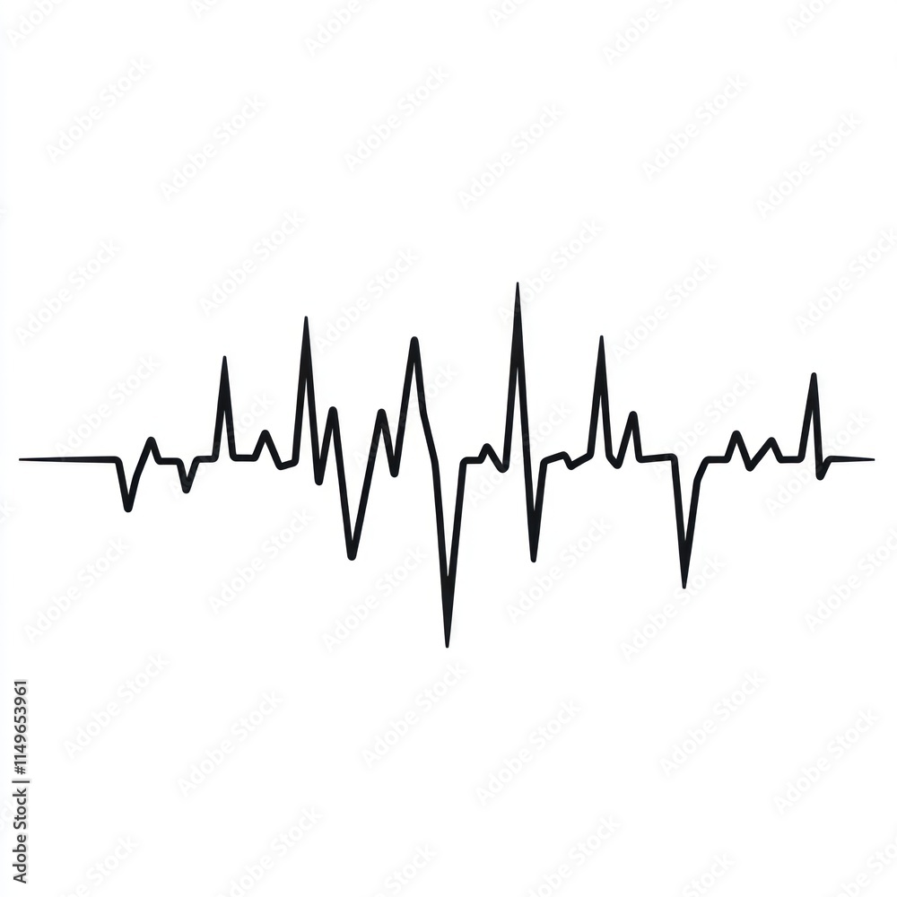 Irregular Heartbeat Line Graphic Illustration Irregular Heartbeat Line Graphic Illustration