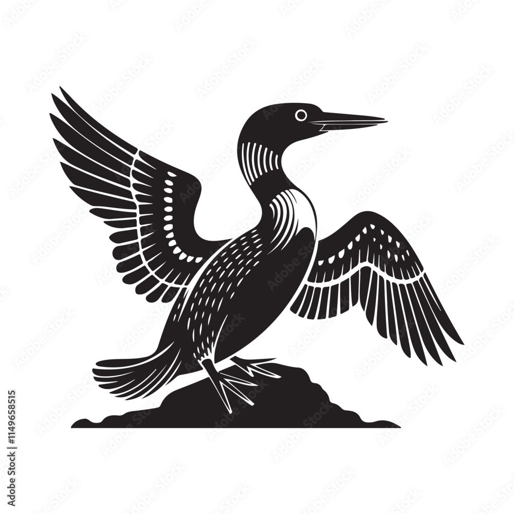 Fototapeta premium duck silhouette vector illustration