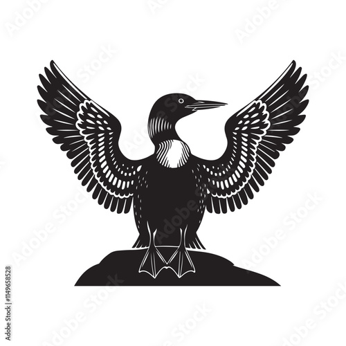 duck silhouette vector illustration