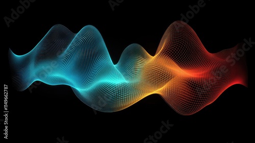 Vibrant Abstract Wave Patterns with Colorful Light Effects