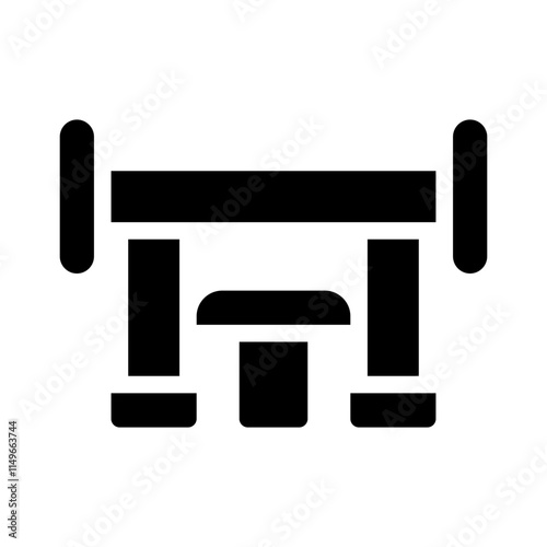 bench press glyph icon