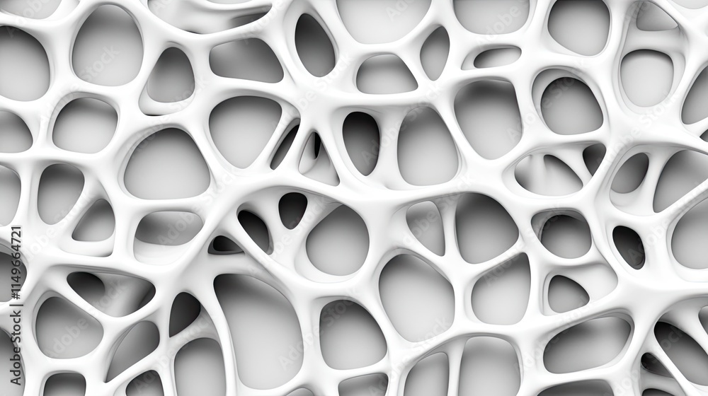 Abstract White Organic Structure with Intricate Patterns and Shapes Abstract White Organic Structure with Intricate Patterns and Shapes