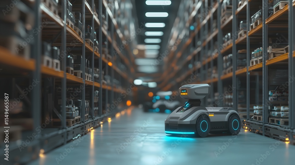 Obraz premium Industrial automation efficiency