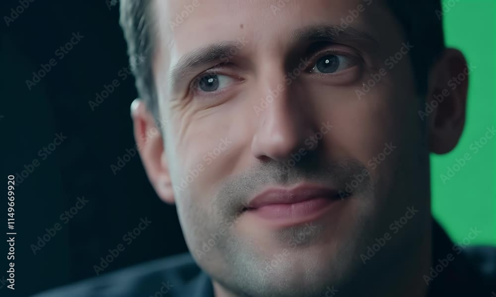 Intriguing Portrait: A Man's Pensive Gaze