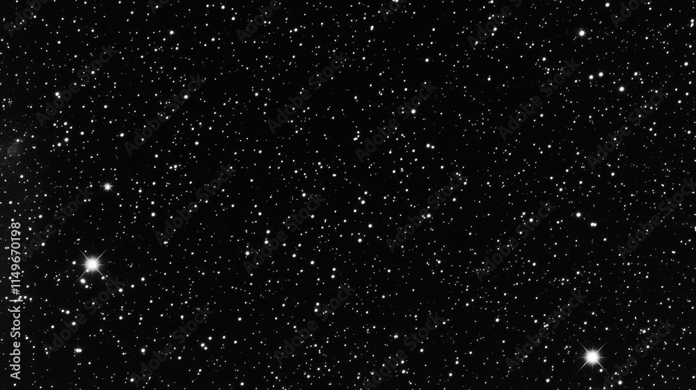 Obraz premium Vast Starry Sky with Glittering Stars in Deep Black Space