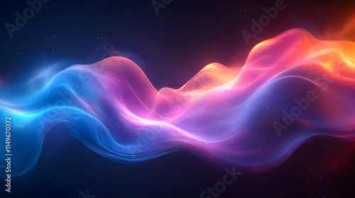 A vibrant, fluid wave of colors representing motion and energy in a digital space.