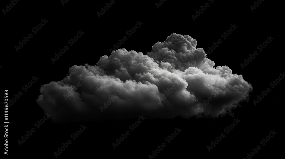 A stunning cinematic portrayal of white clouds suspended in deep darkness, their textures vividly detailed and forms naturally varied. The clouds glow softly under a subtle spotlight, creating an ethe A stunning cinematic portrayal of white clouds suspended in deep darkness, their textures vividly detailed and forms naturally varied. The clouds glow softly under a subtle spotlight, creating an ethe
