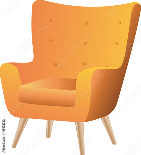 Modern chair furniture vector illustration isolated on a white background