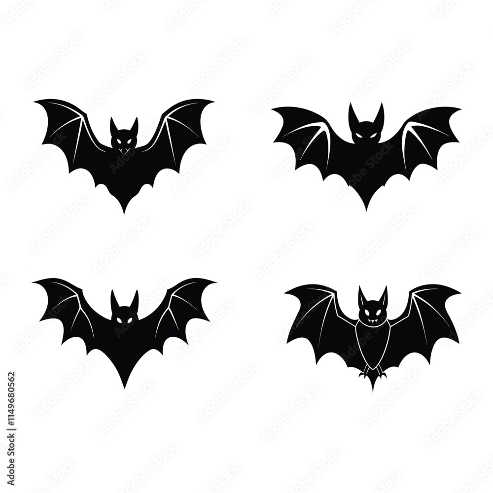 set of halloween bats set of halloween bats