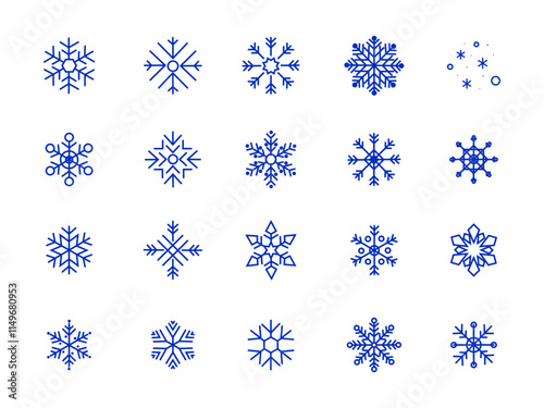 Snowflake icons. 