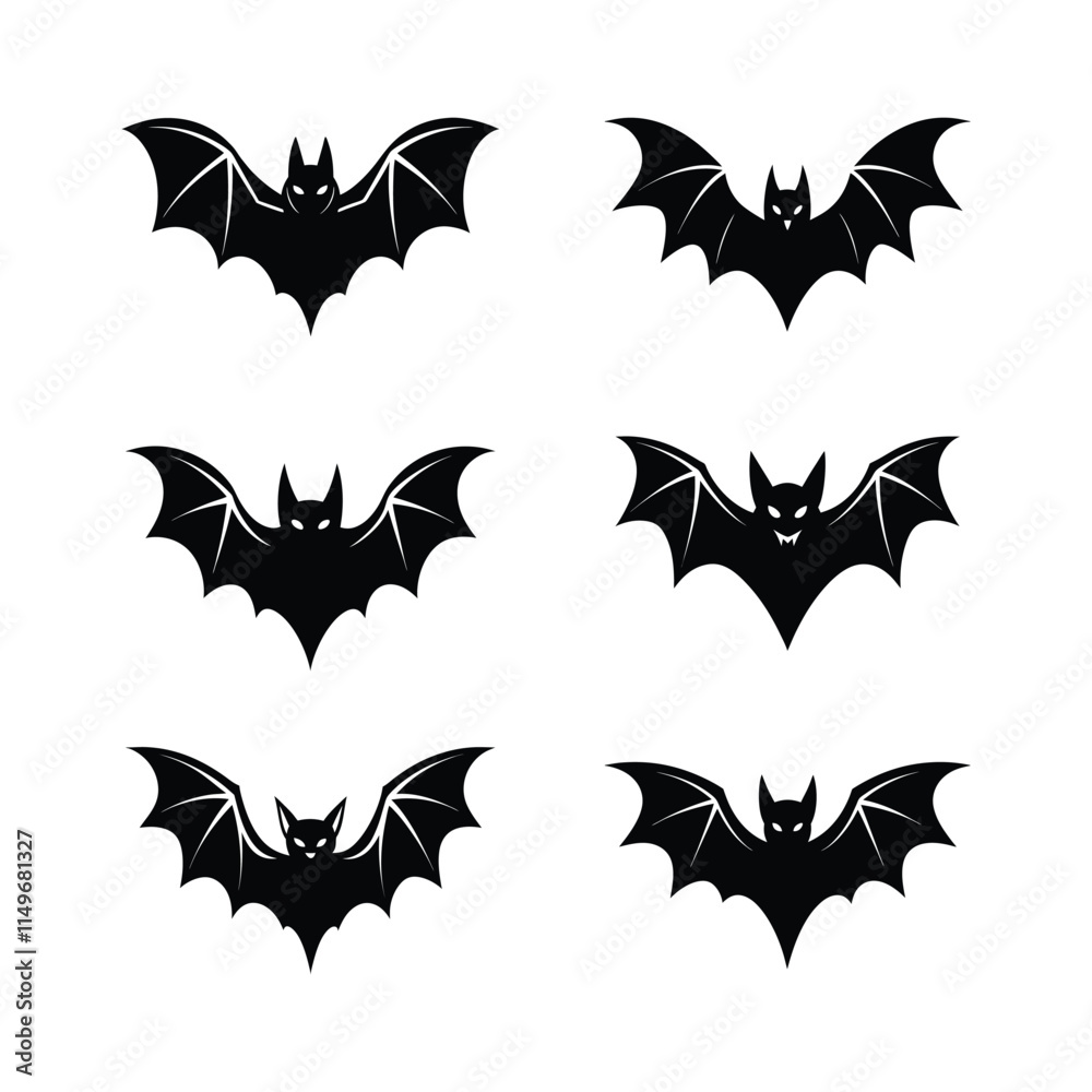 set of halloween bats
