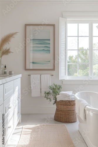 Serene bathroom transformation coastal home interior design bright environment inviting view relaxation concept