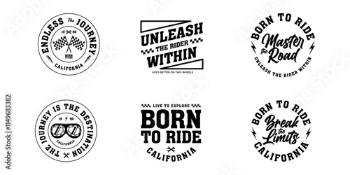 Motorcycle racing badges club emblems tshirt design Retro Racing Typography Graphics	