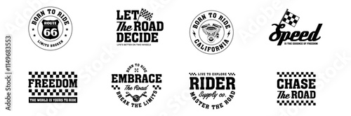 Motorcycle racing badges club emblems tshirt design Retro Racing Typography Graphics	