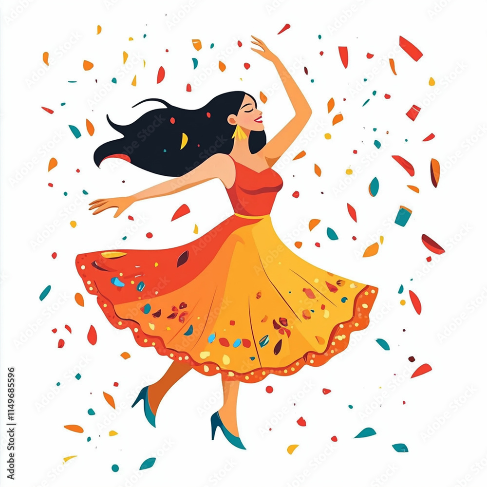 Fototapeta premium Middle Aged Couple Dancing Vector