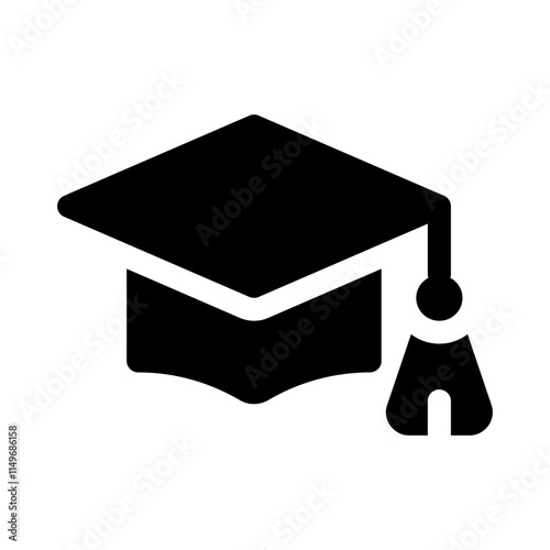 Mortarboard glyph icon